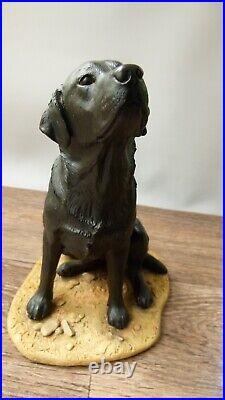 Border fine arts, Large black lab, MT01B, signed margaret turner 21cm, (8.26)