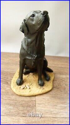 Border fine arts, Large black lab, MT01B, signed margaret turner 21cm, (8.26)