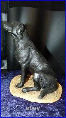 Border fine arts, Large black lab, MT01B, signed margaret turner 21cm, (8.26)