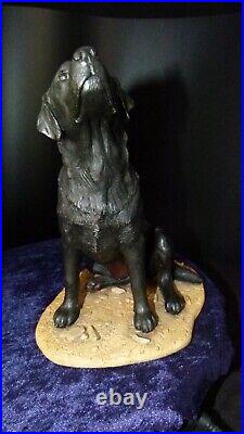 Border fine arts, Large black lab, MT01B, signed margaret turner 21cm, (8.26)