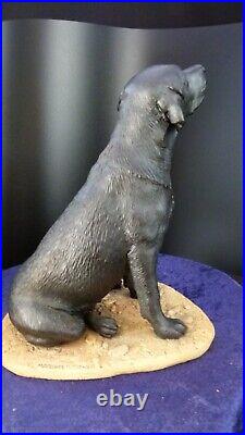 Border fine arts, Large black lab, MT01B, signed margaret turner 21cm, (8.26)