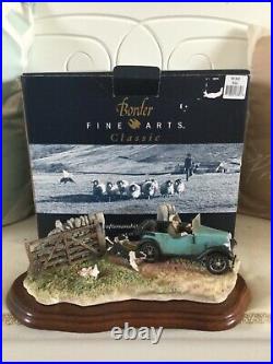 Border fine arts THE CHASE. Austin Seven Ruby Vet and Collies. BOXED