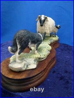 Border fine arts, black faced sheep and collie, 104, 1982