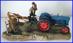 Border fine arts figurine A days work ditching farmer on digger Mint/boxed