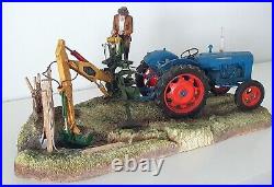 Border fine arts figurine A days work ditching farmer on digger Mint/boxed