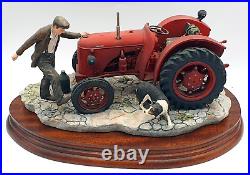 Border fine arts figurine Kick start Farmer & tractor with dog Mint/boxed