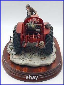 Border fine arts figurine Kick start Farmer & tractor with dog Mint/boxed