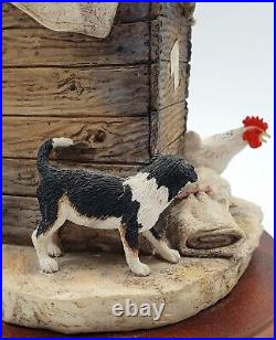 Border fine arts figurine Out of harm's way Collie dog & puppies Mint/boxed