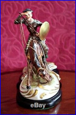 Capodimonte (B. Merli) Porcelain Group Figurine'Don Quixote and Sancho Panza
