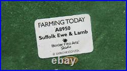 Collectable Farming Today Border Fine Arts SUFFOLK EWE & LAMB A8950
