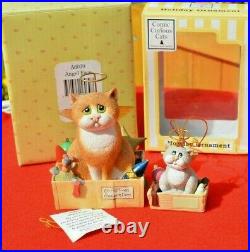 Comic Curious Cats -` Angel Face ` + `Christmas Ornament ` Linda Jane Smith``