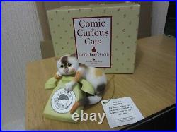 Comic & Curious Cats'Miss You' A23806 Hand Signed By Linda Jane Smith