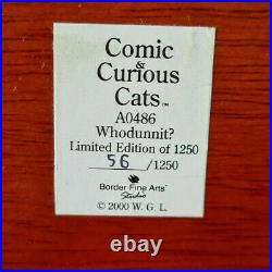 Comic & Curious Cats'Whodunnit' Linda Jane Smith Ltd Ed # 56 / 1250