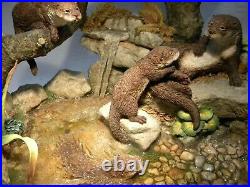 Early Country Artists Ltd Ed 222/950 Otters Tranquil Waters Kieth Sherwin