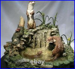 Early Country Artists Ltd Ed 58/850 Otters Taking To The Water Kieth Sherwin