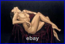 Exquisite Signed Fine Art Giclée Print. Sensual nude figurative oil painting