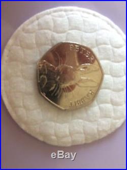 Extremely rare Beatrix Potter 50P Peter Rabbit coin