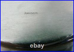 Fine Randahl Sterling Round Tray or Plate Chicago Arts and Crafts Leaf Border