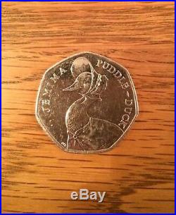 Jemima Puddle Duck 50p coin Good condition Rarest in the Betrix potter set