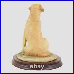 Labrador Sitting (Yellow) Border Fine Arts Dog