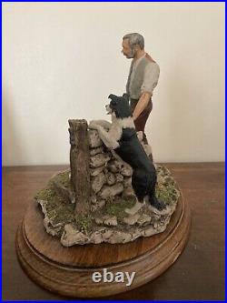Large Country Artists Dry Stone Waller Dyker With Border Collies Keith Sherwin