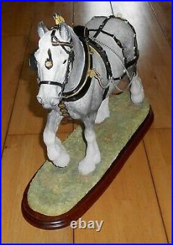 Large Limited Border Fine Arts B0888A The Champion Shire Grey Horse Figurine