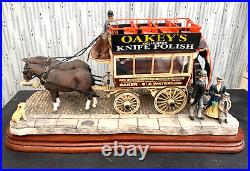 Large Ltd Ed BORDER FINE ARTS Classic THE LONDON OMNIBUS Horse Drawn Bus 2002