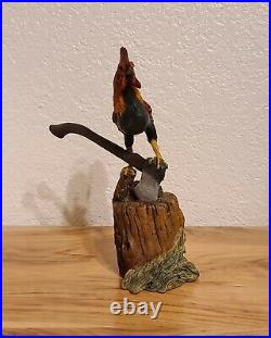 Lowell Davis 1978 Ignorance Is Bliss Rooster Figurine Double Signed