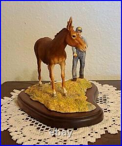 Lowell Davis Tricks Of The Trade Figurine Farmer Mule Horse