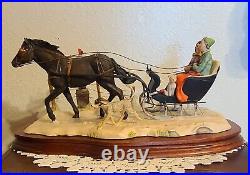 Lowell Davis What Rat Race Figurine Horse Sleigh Schmid Border Fine Arts