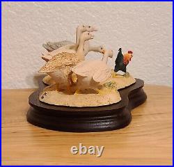 Lowell Davis When Three Foot's A Mile Figurine Geese Rooster Chicken