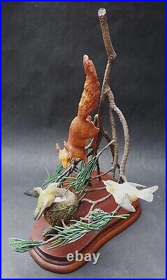 Ltd Ed Detailed Rare Border Fine Arts Red Squirrel & Goldcrests Figurine Ayres