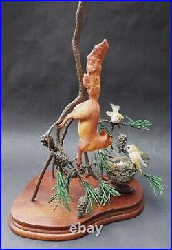 Ltd Ed Detailed Rare Border Fine Arts Red Squirrel & Goldcrests Figurine Ayres