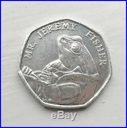 Mr Jeremy Fisher Frog Coin 2017 50p RARE COIN COLLECTOR Good Condition