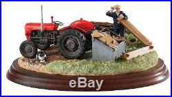 NEW Border Fine Arts Red Massey Ferguson Tractor Model Title Is Repairs Required