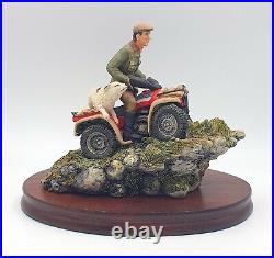 RARE Border Fine Arts Easy Riders figurine Farmer & Collie dog on quad bike