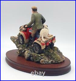 RARE Border Fine Arts Easy Riders figurine Farmer & Collie dog on quad bike