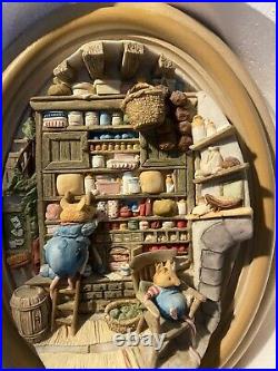 RARE Brambly Hedge Wilfred visits Store Stump Plaque By Lakeland Studios