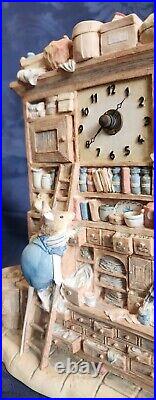 Rare Brambly Hedge Border Fine Arts Store Stump Clock working 1988 BH100