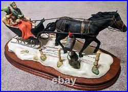 Signed Lowell Davis What Rat Race #266/1200 Figurine Horse Sleigh Schmid