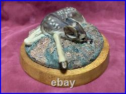 Very Rare Border Fine Arts Ltd Ed Hayton Roe Deer Fawn Figurine +certificate Bfa