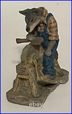 Vintage 1980 Lowell Davis Brer Wolf Figurine Scotland Schmid Border Arts