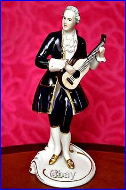 Vintage'Royal Dux' Porcelain Figurine'Musician