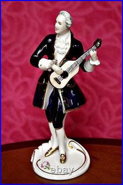 Vintage'Royal Dux' Porcelain Figurine'Musician