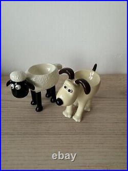 Wallace and Gromit Shaun the Sheep Enesco Border Fine Arts Egg Cups