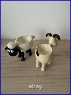 Wallace and Gromit Shaun the Sheep Enesco Border Fine Arts Egg Cups