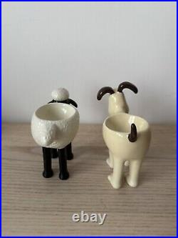 Wallace and Gromit Shaun the Sheep Enesco Border Fine Arts Egg Cups